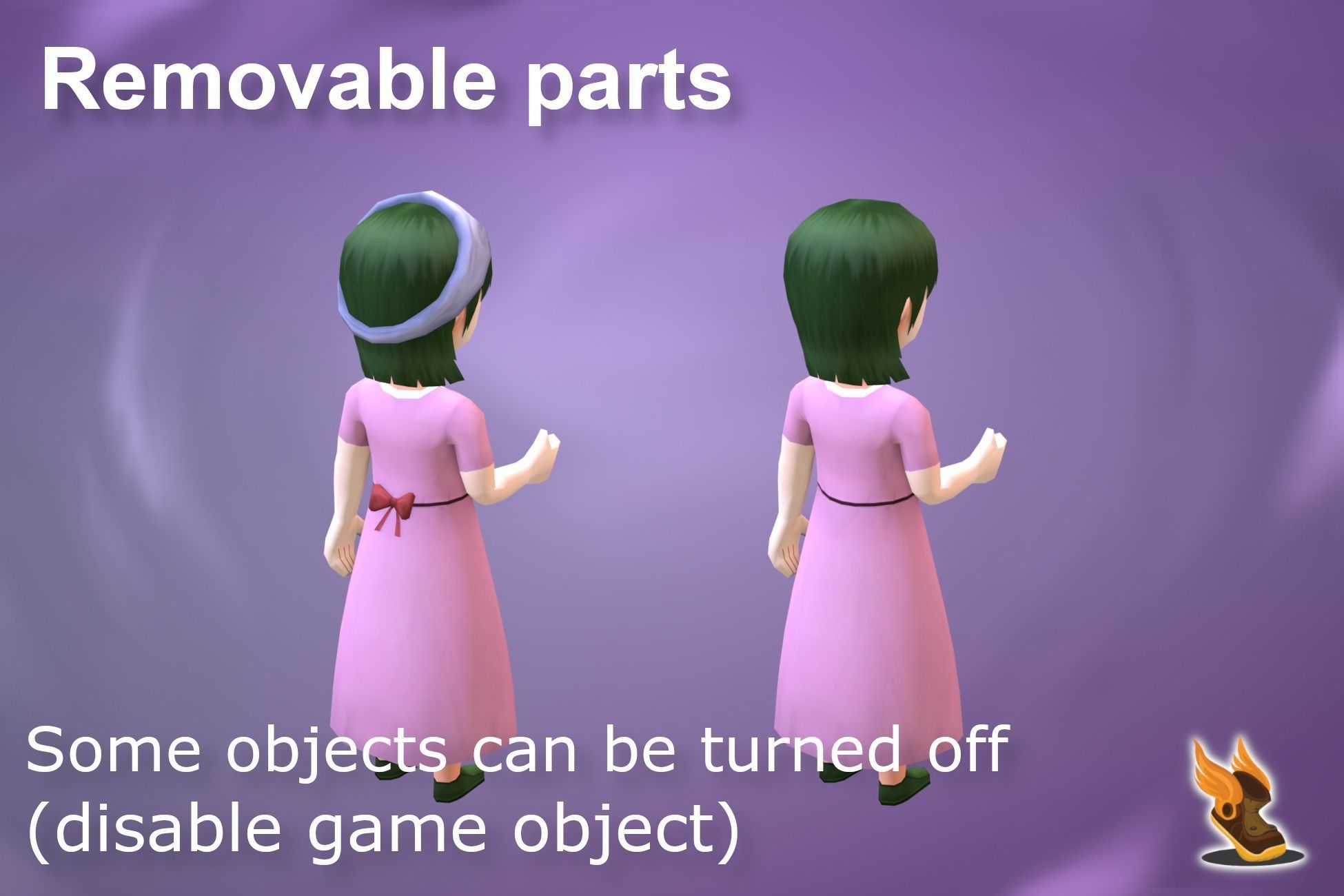 Stylized NPC - Peasants Bundle Low-poly 3D model_40