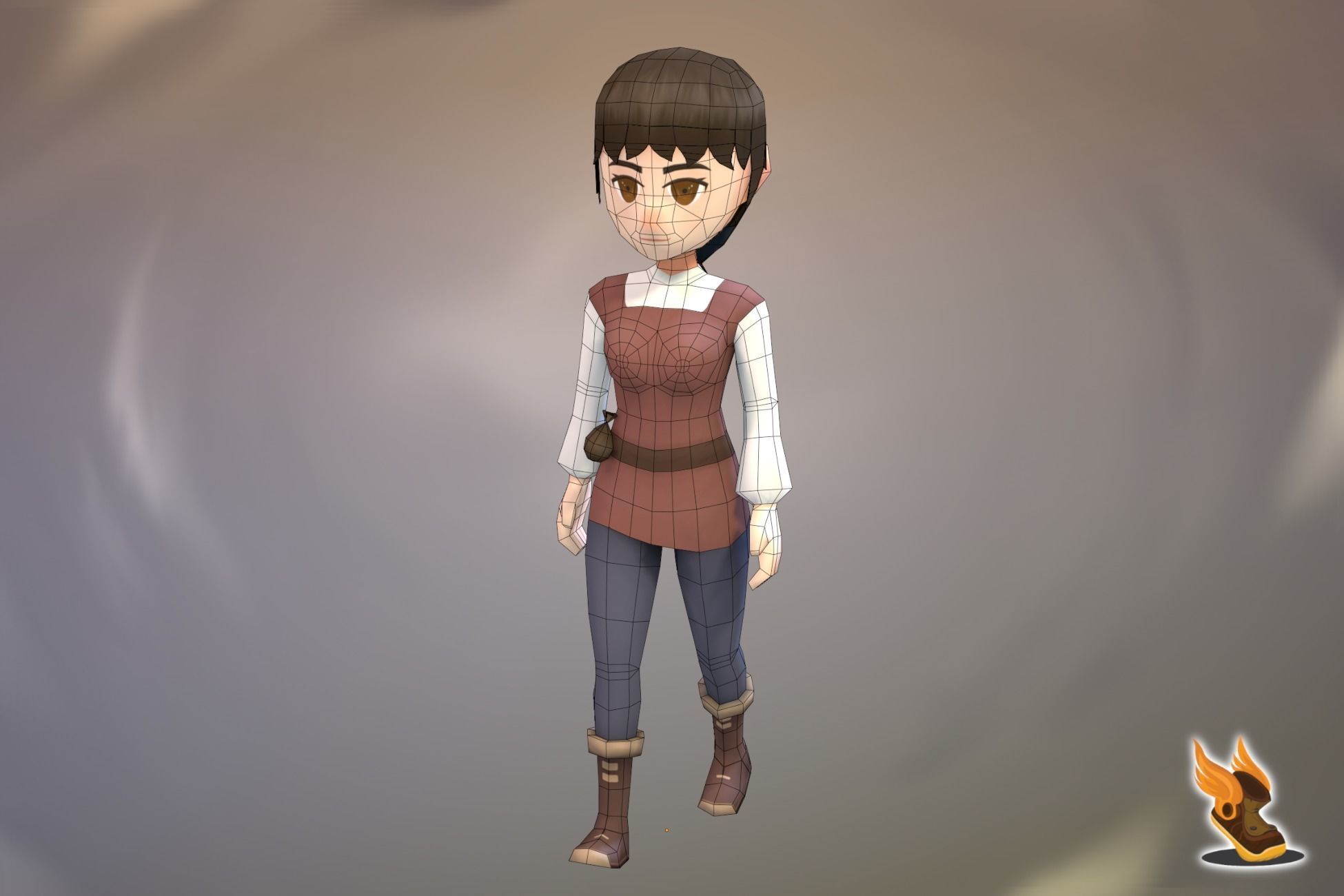 Stylized NPC - Peasants Bundle Low-poly 3D model_49