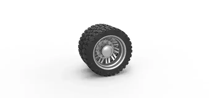 Rear semi wheel for pickup V11 Scale 1 to 25