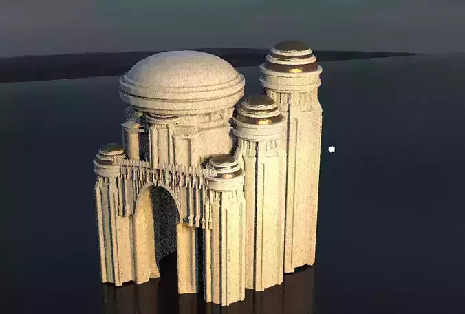 White Marble Palace Domes 3 