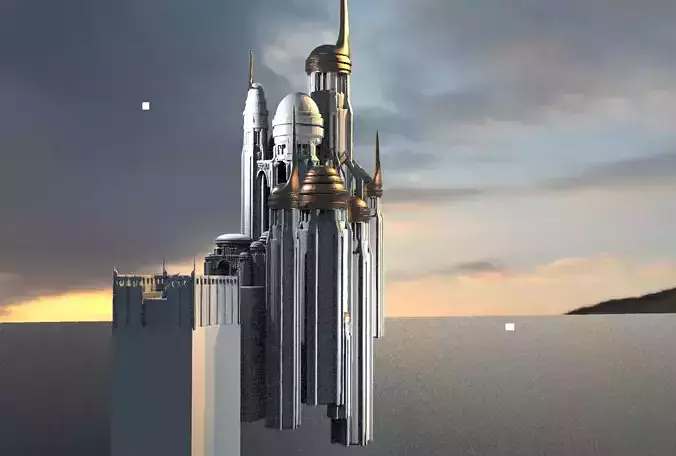 Fantasy Dome garden tower 3D model