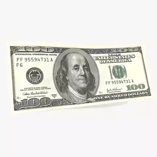 100 Dollar Bill 3D model