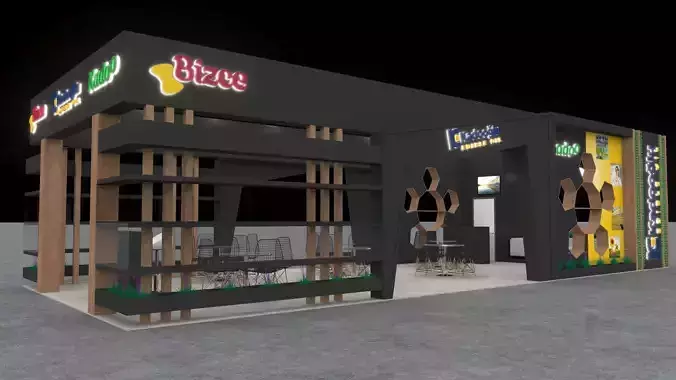 Exhibition Stall Size 15 m x 6 m Height 350 cm 3D model 3D model