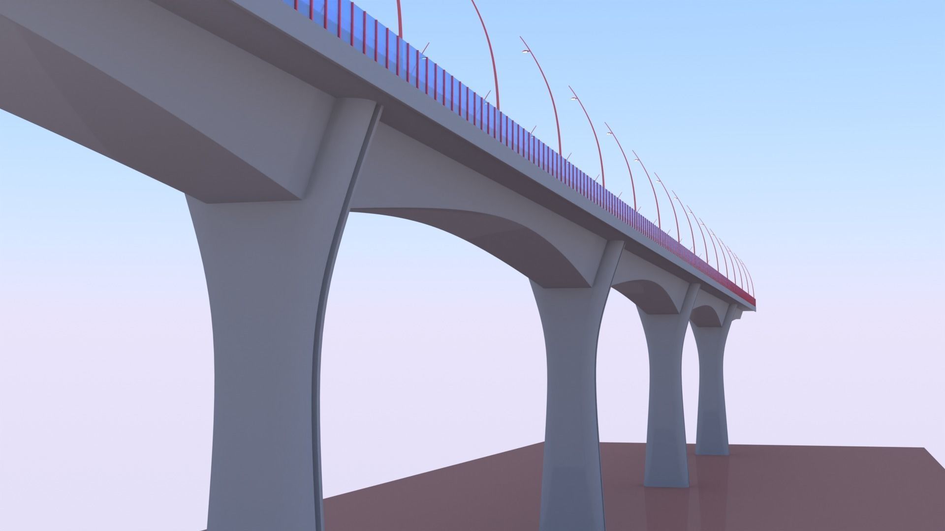 Road bridge 2023 3D model_8