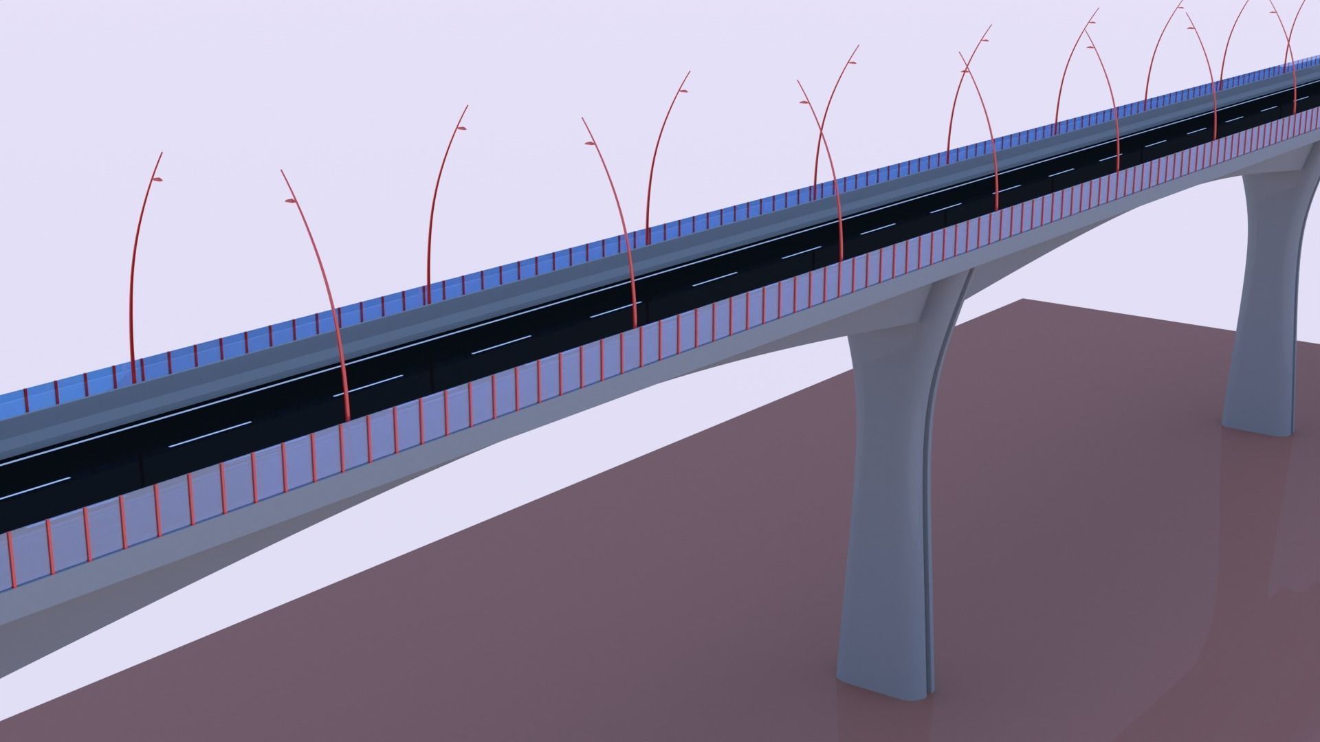 Road bridge 2023 3D model_4
