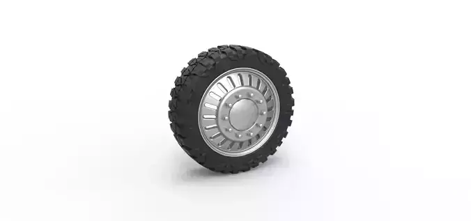Front semi wheel for pickup V12 Scale 1 to 25