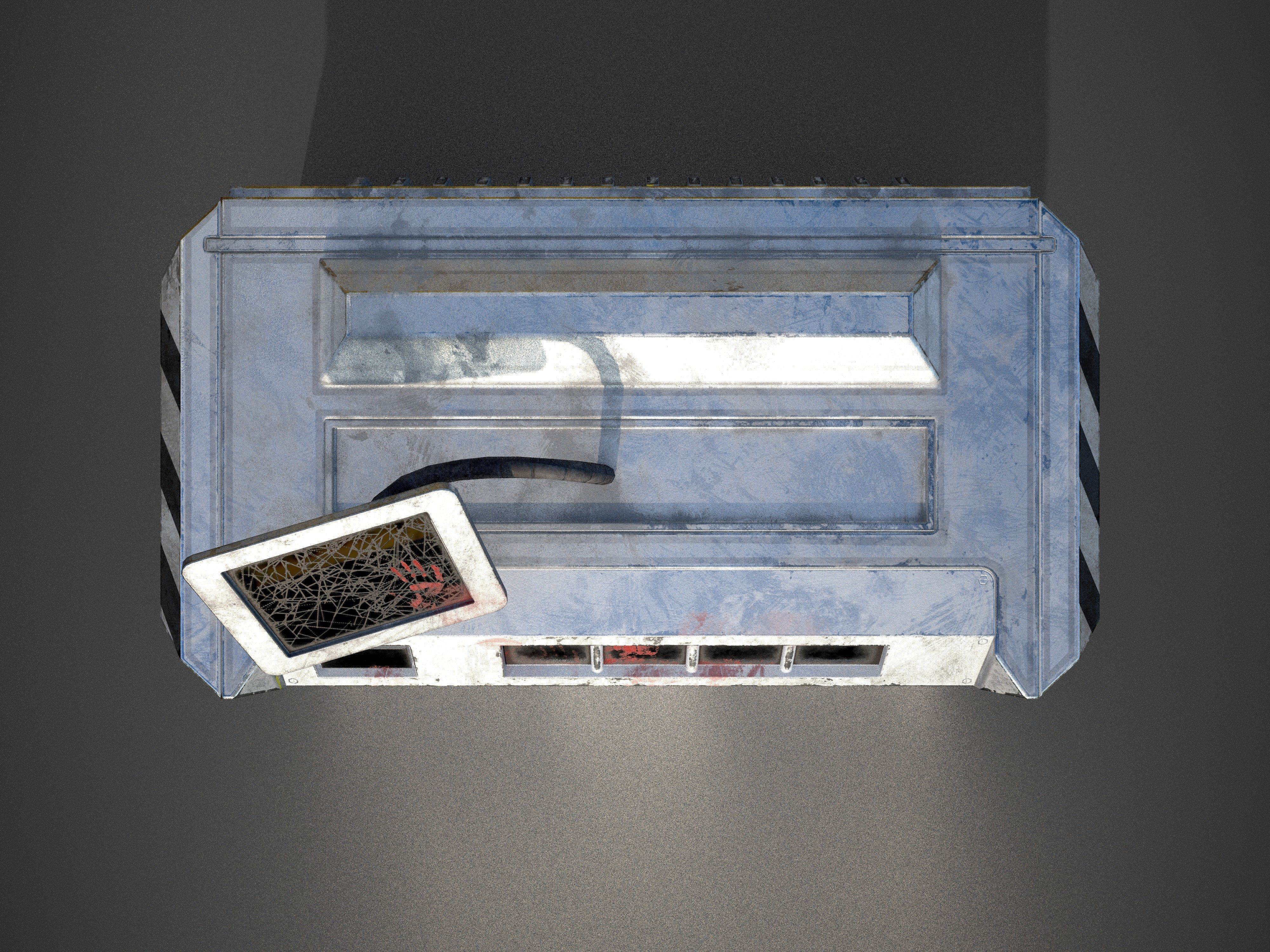 Sci-Fi Horror Crate Prop  Free low-poly 3D model_4
