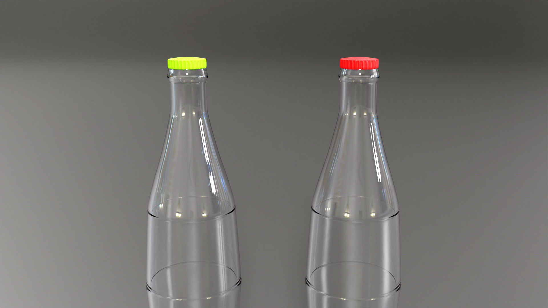 Simple Bottles Pack - Water Bottle - Jar 3D model_4
