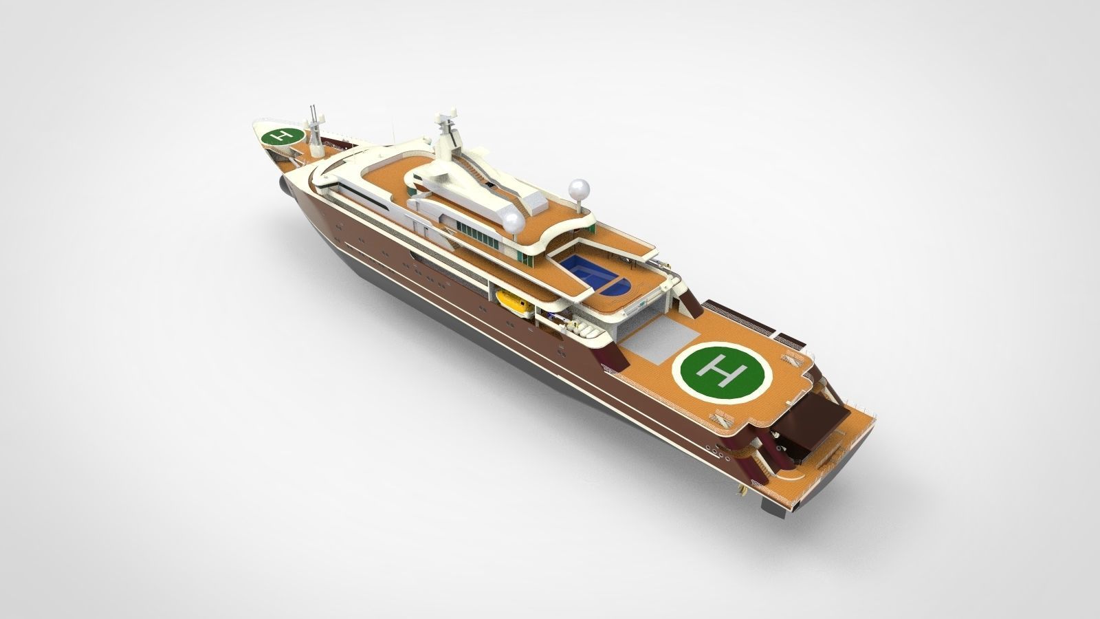 Lurssen Super Yacht 3D model_1