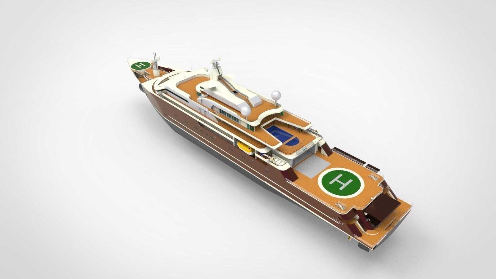Lurssen Super Yacht 3D model_4