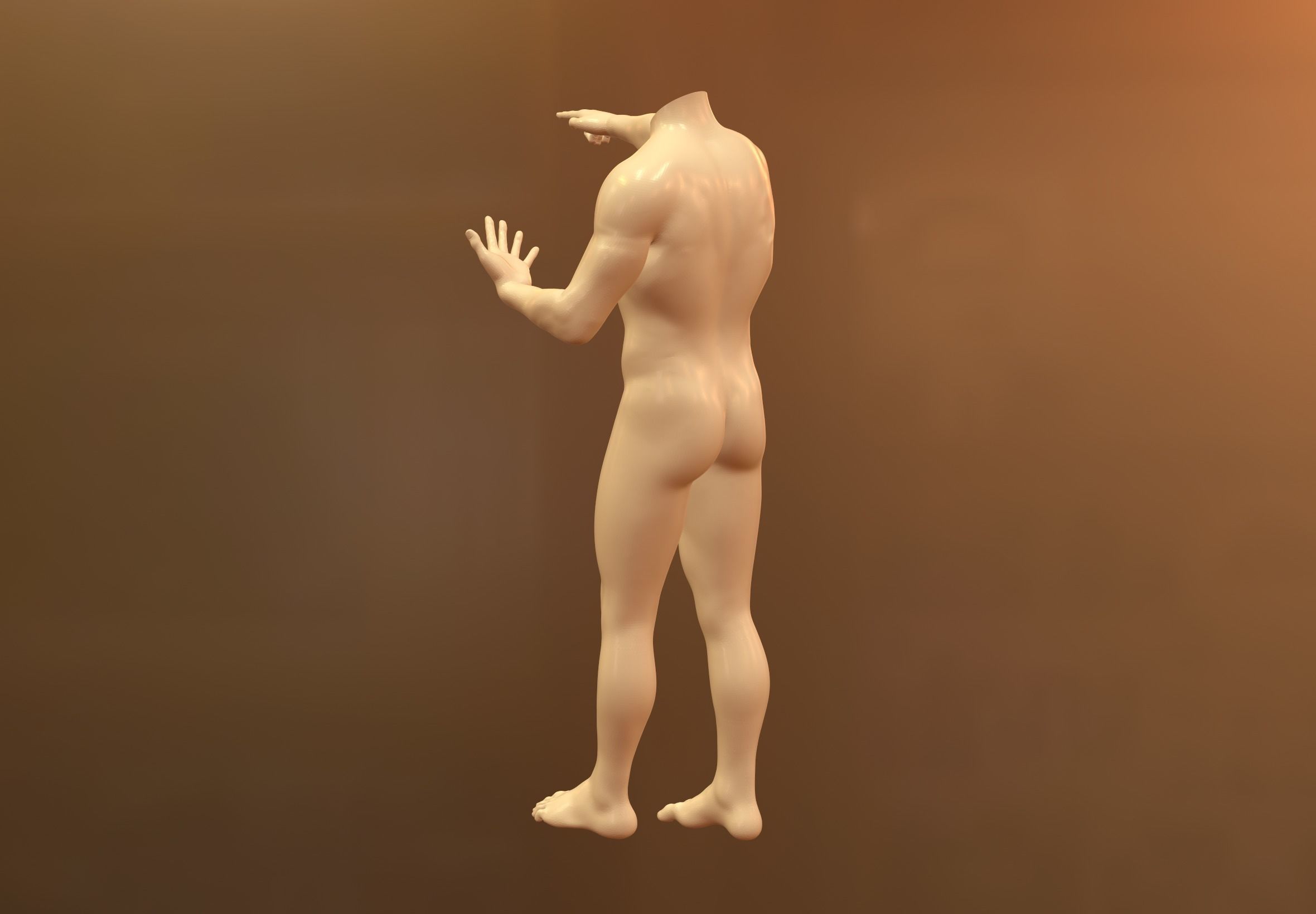 Pointing Man 3D model_3