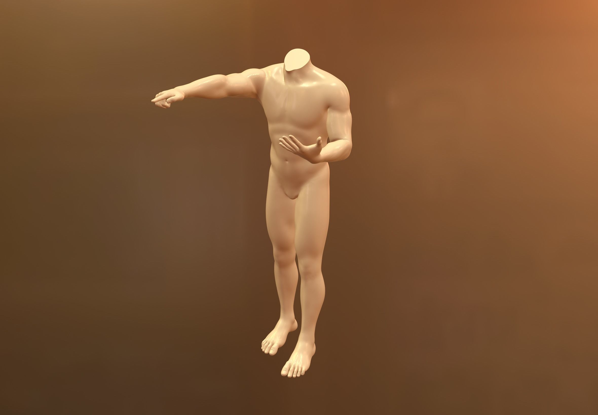 Pointing Man 3D model_1