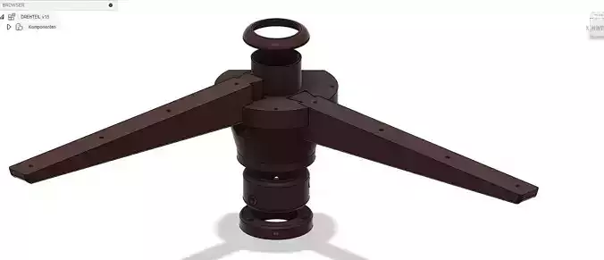 Cabinet swing door mechanism half round cabinets Woodworking 3D print model