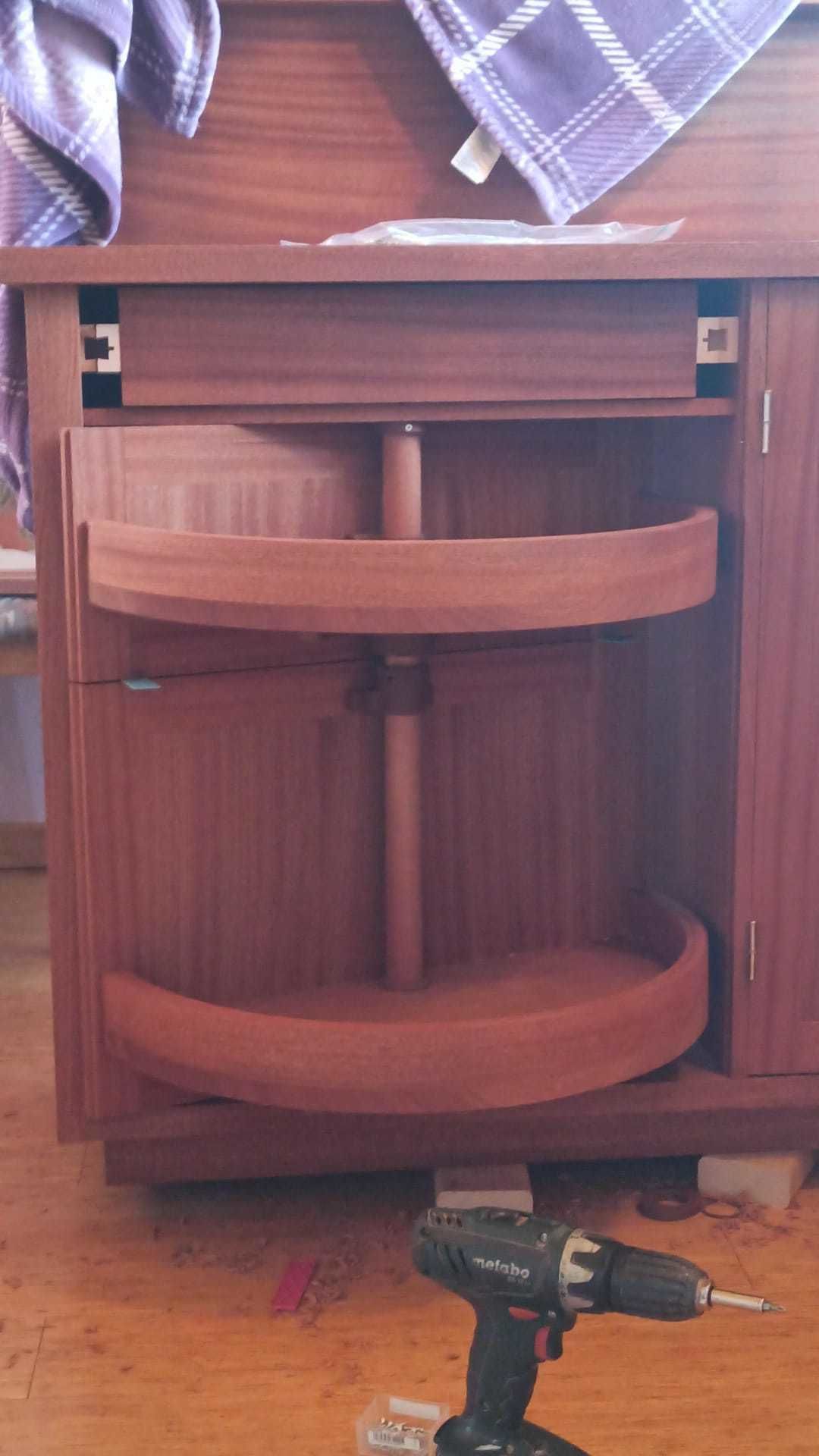 Cabinet swing door mechanism half round cabinets Woodworking 3D print model_8