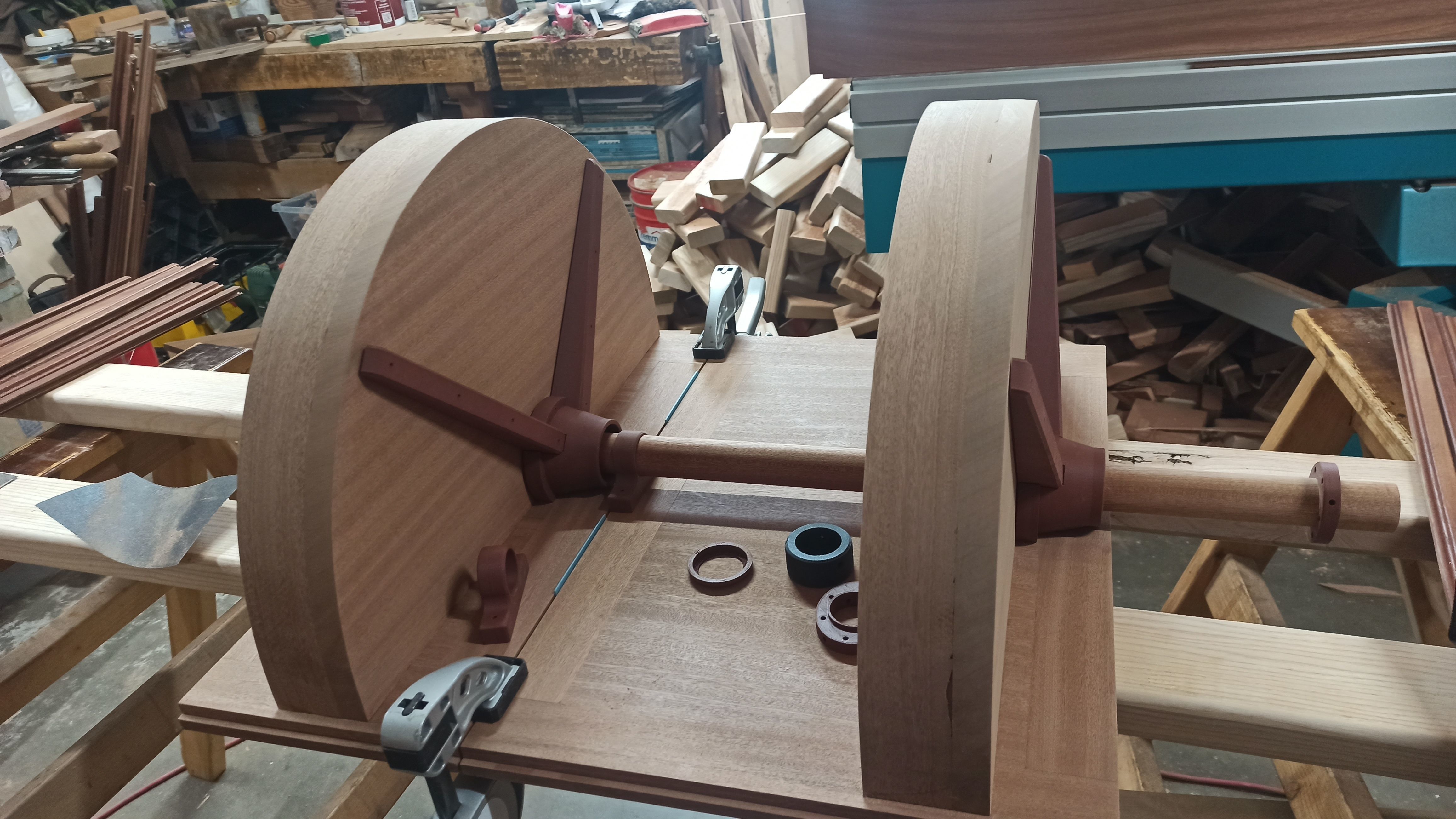 Cabinet swing door mechanism half round cabinets Woodworking 3D print model_7