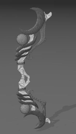 Golden Moon Bow 3D print model_1