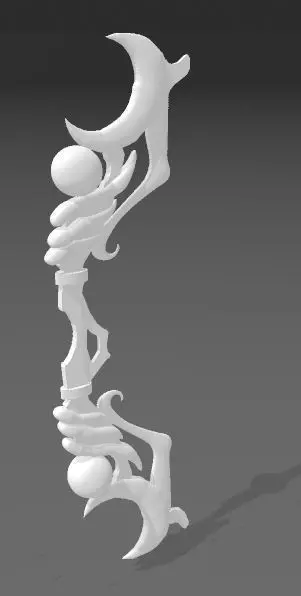 Golden Moon Bow 3D print model_0