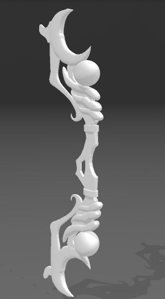 Golden Moon Bow 3D print model_2