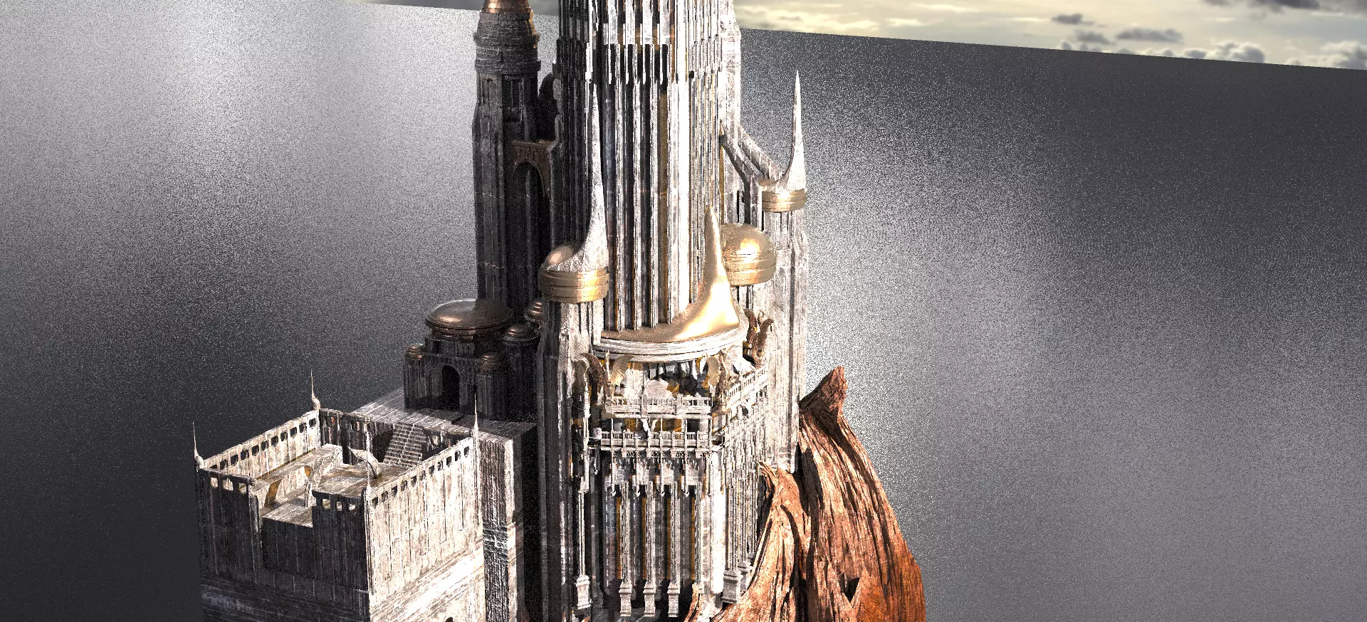 Motu Eternos Inspired Palace City Spire 3D model_0