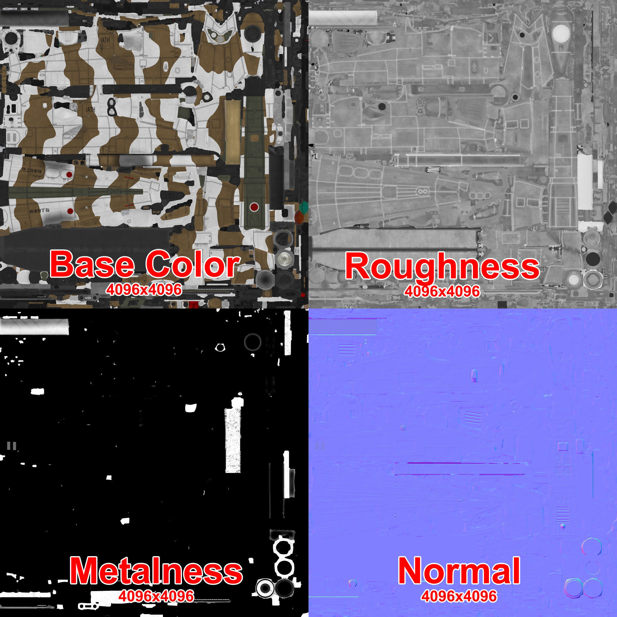 Bell AH-1S Cobra JGSDF Winter Basic Animation Low-poly 3D model_27
