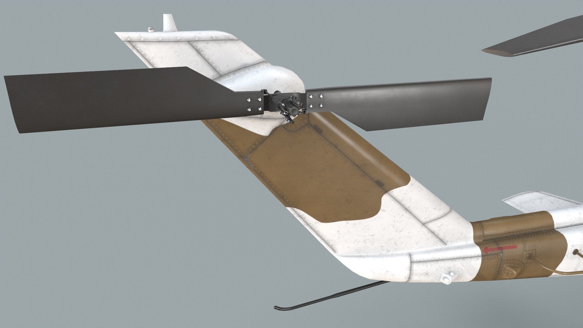 Bell AH-1S Cobra JGSDF Winter Basic Animation Low-poly 3D model_11