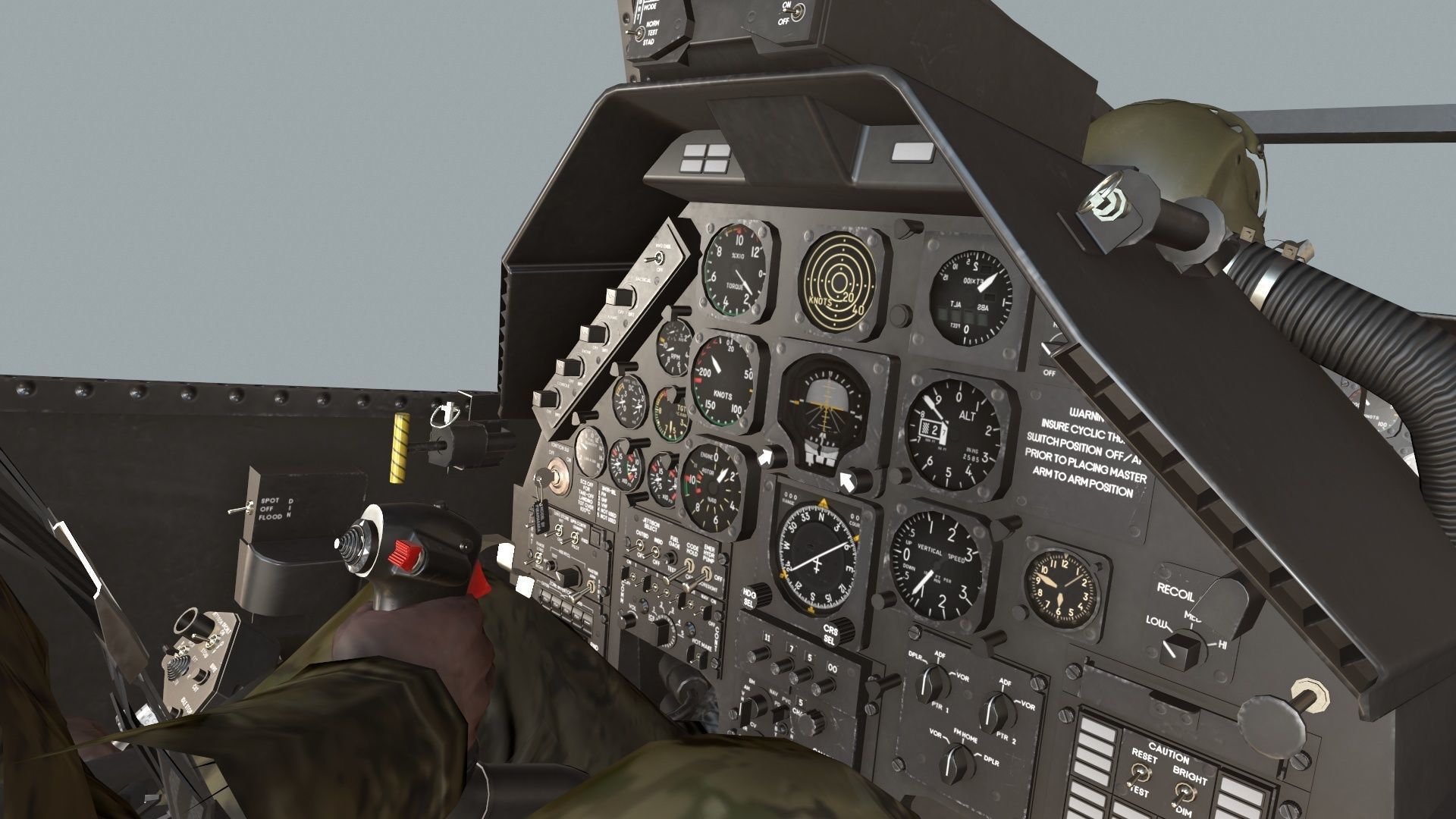 Bell AH-1S Cobra JGSDF Winter Basic Animation Low-poly 3D model_13