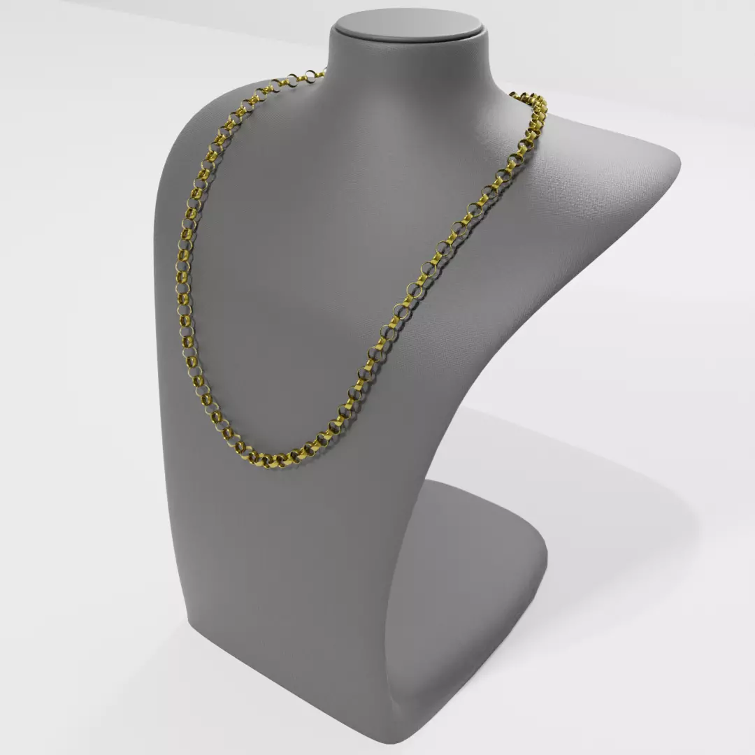 Male Jewelry Display 3D model_0