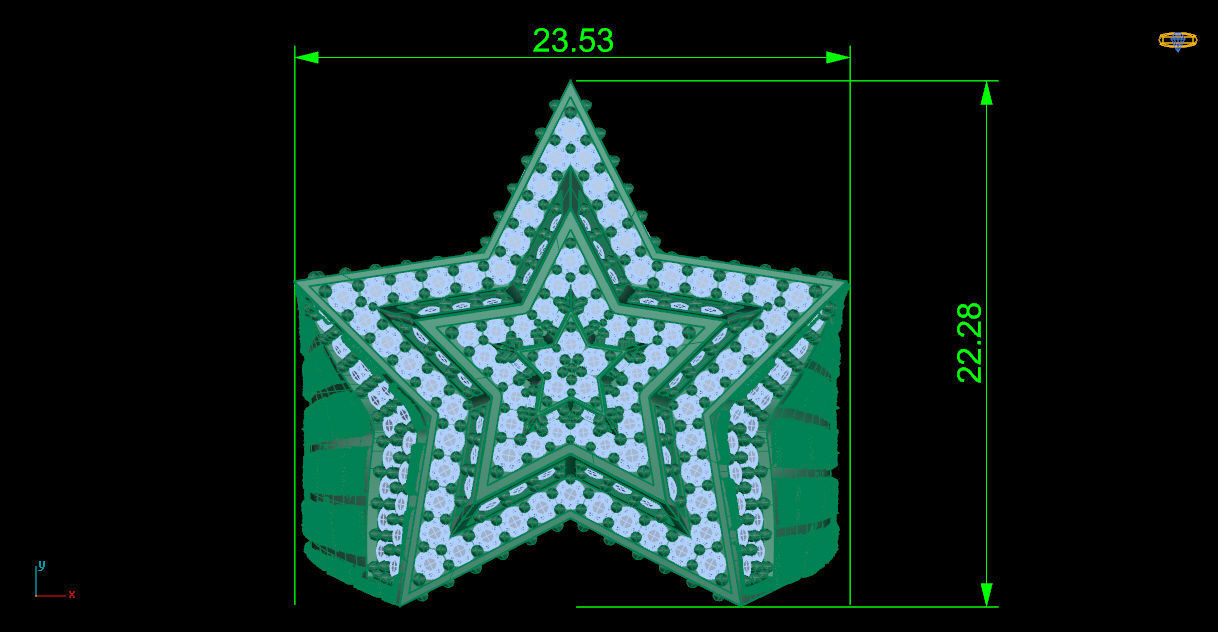 Hip Hop Star Men Ring STL 3D Model Jewelry Design 3D print model_1