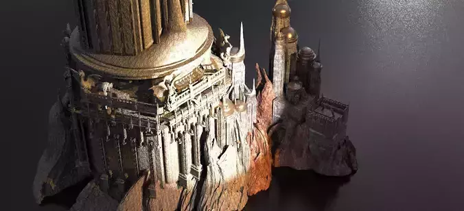 Motu Eternos Inspired Palace Arch City Hub 3D model