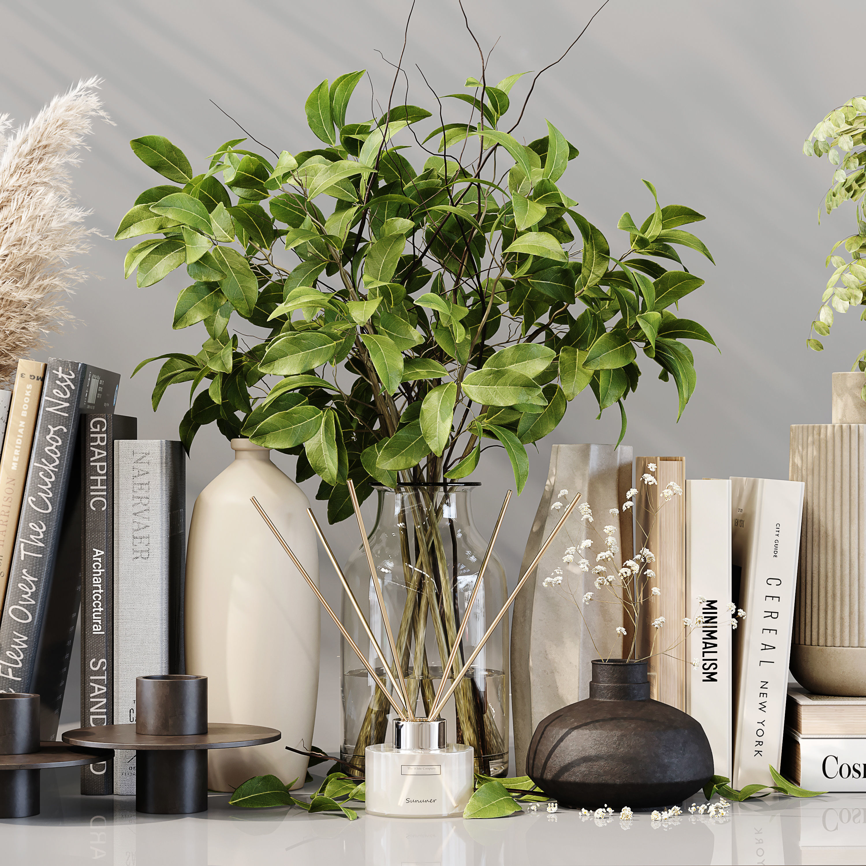 Decorative Set 180 Low-poly 3D model_2