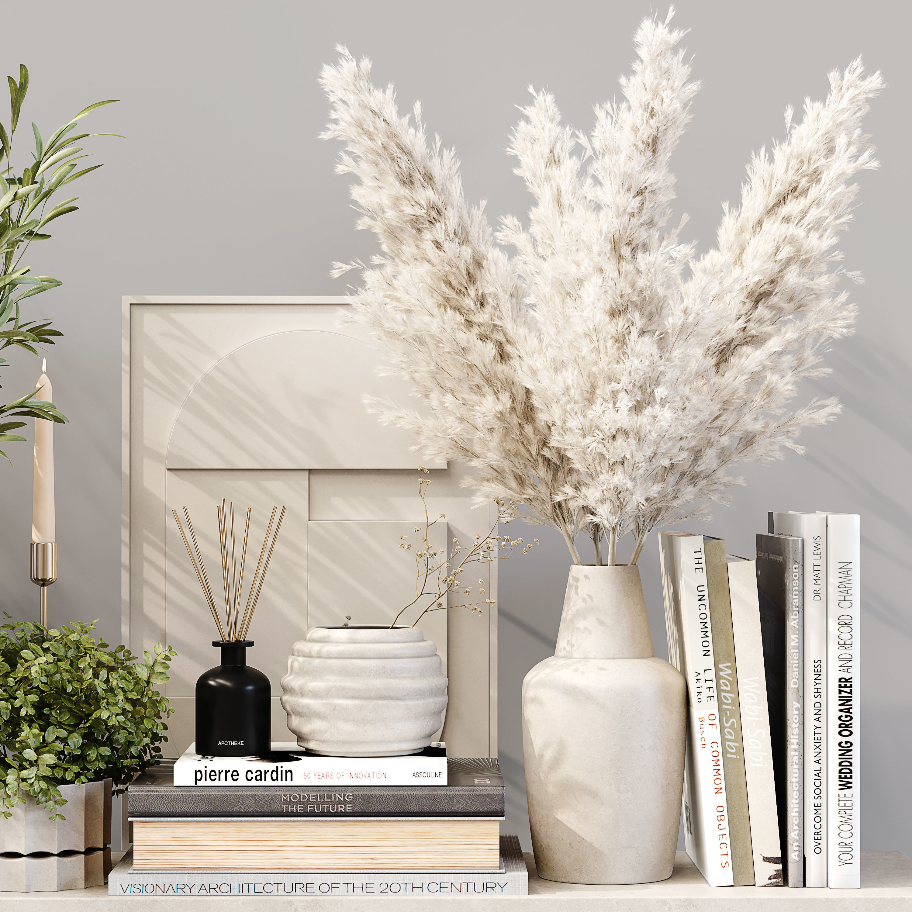 Decorative Set 180 Low-poly 3D model_11