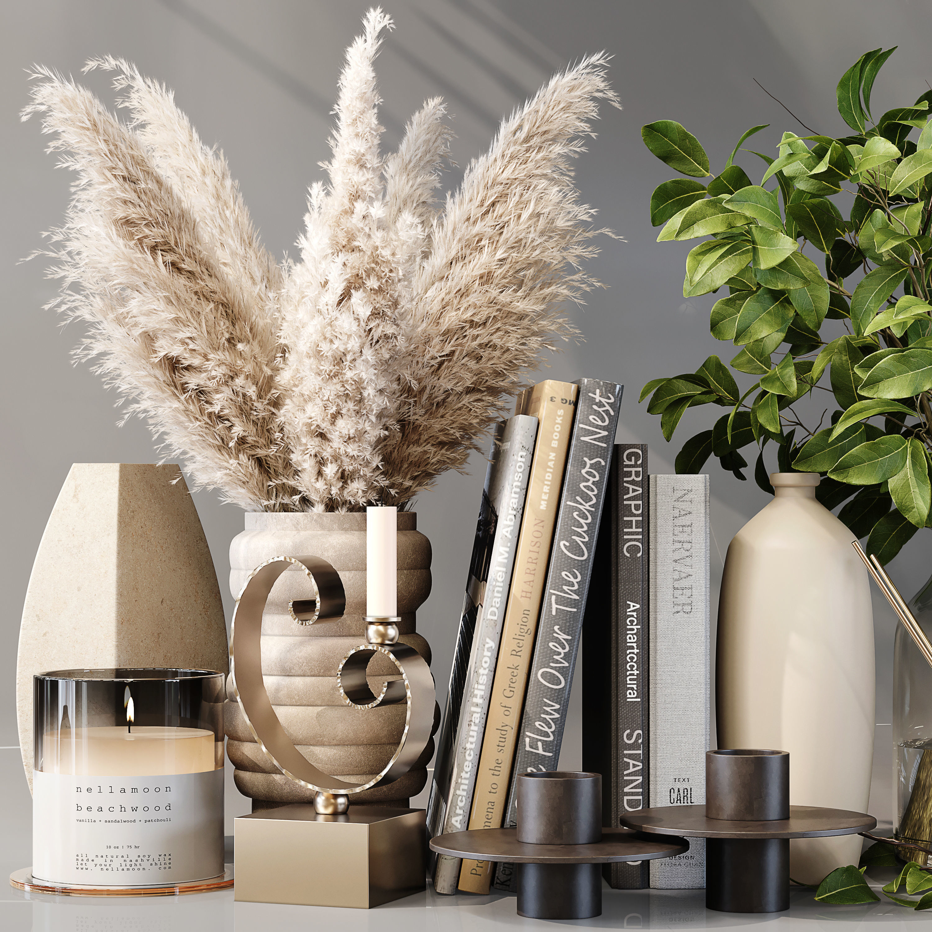 Decorative Set 180 Low-poly 3D model_9