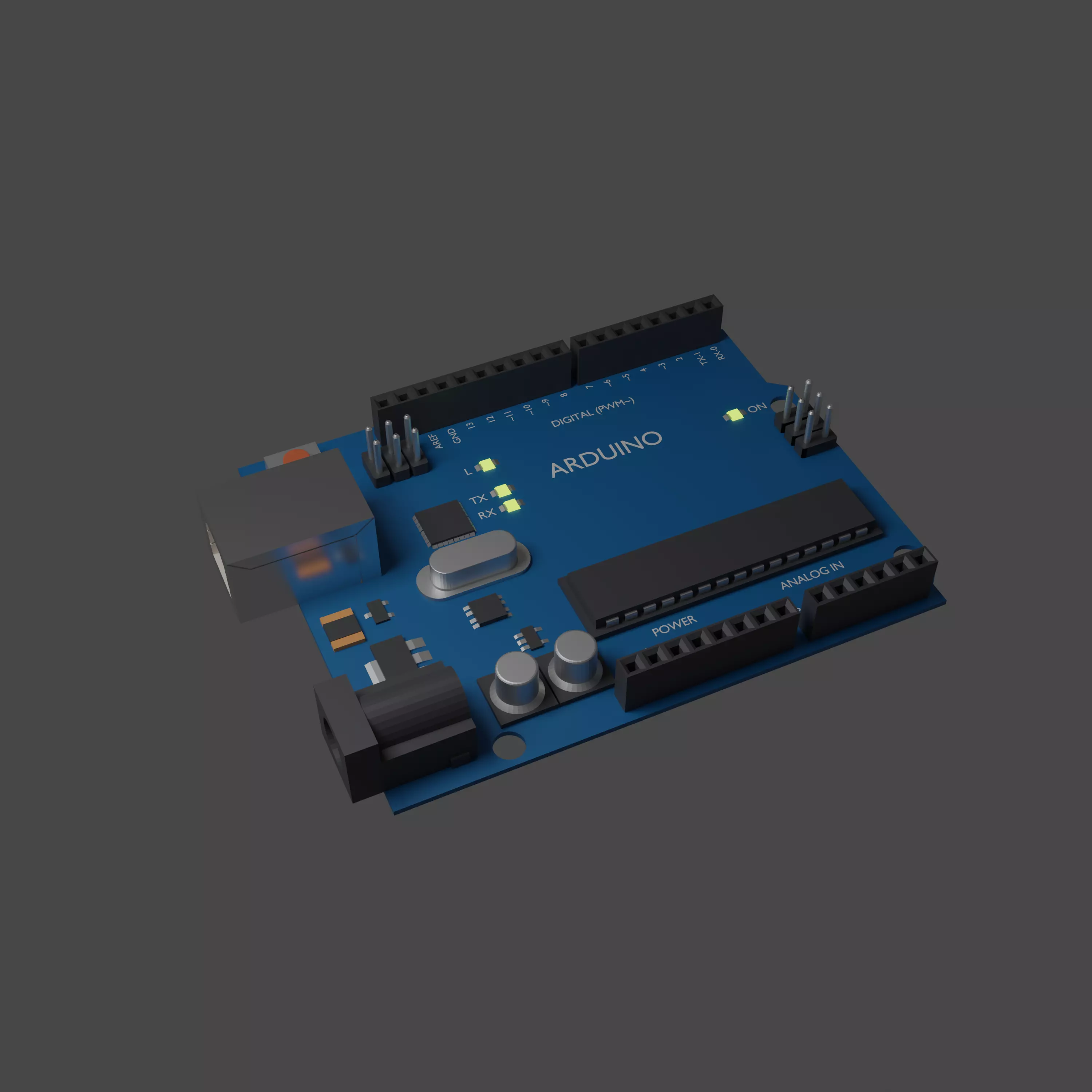 Arduino Uno R3 3D model_0