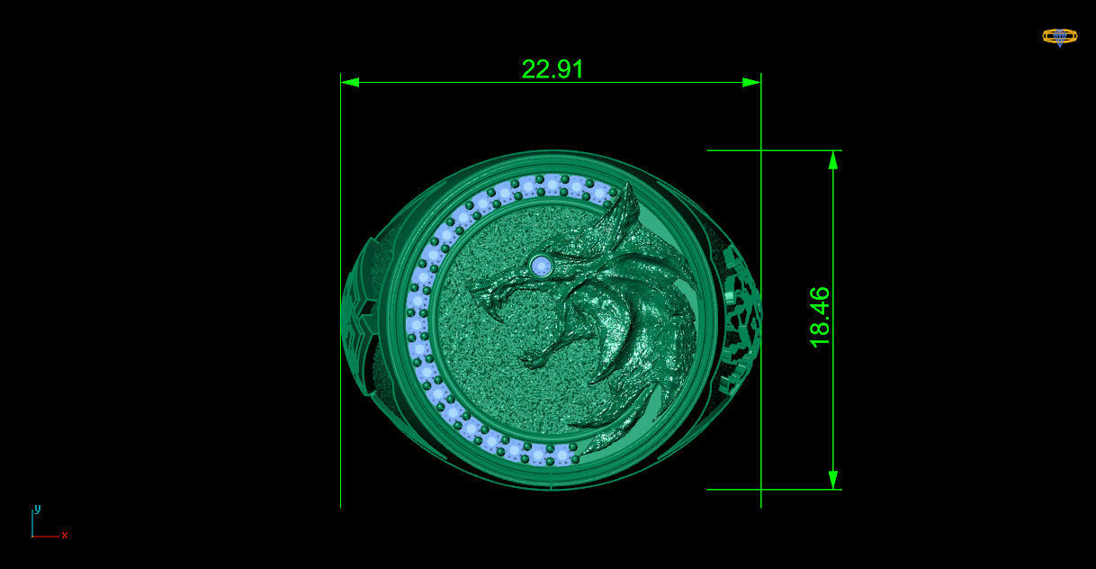 Witcher Ring STL 3D Model for Jewelry Design 3D print model_4