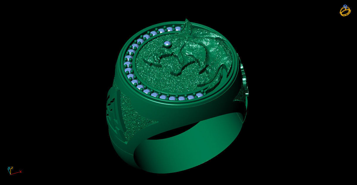 Witcher Ring STL 3D Model for Jewelry Design 3D print model_5