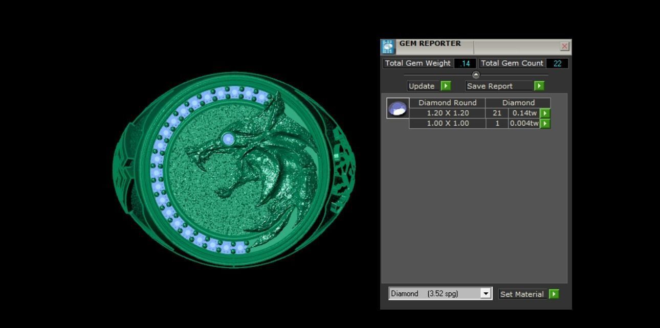 Witcher Ring STL 3D Model for Jewelry Design 3D print model_7