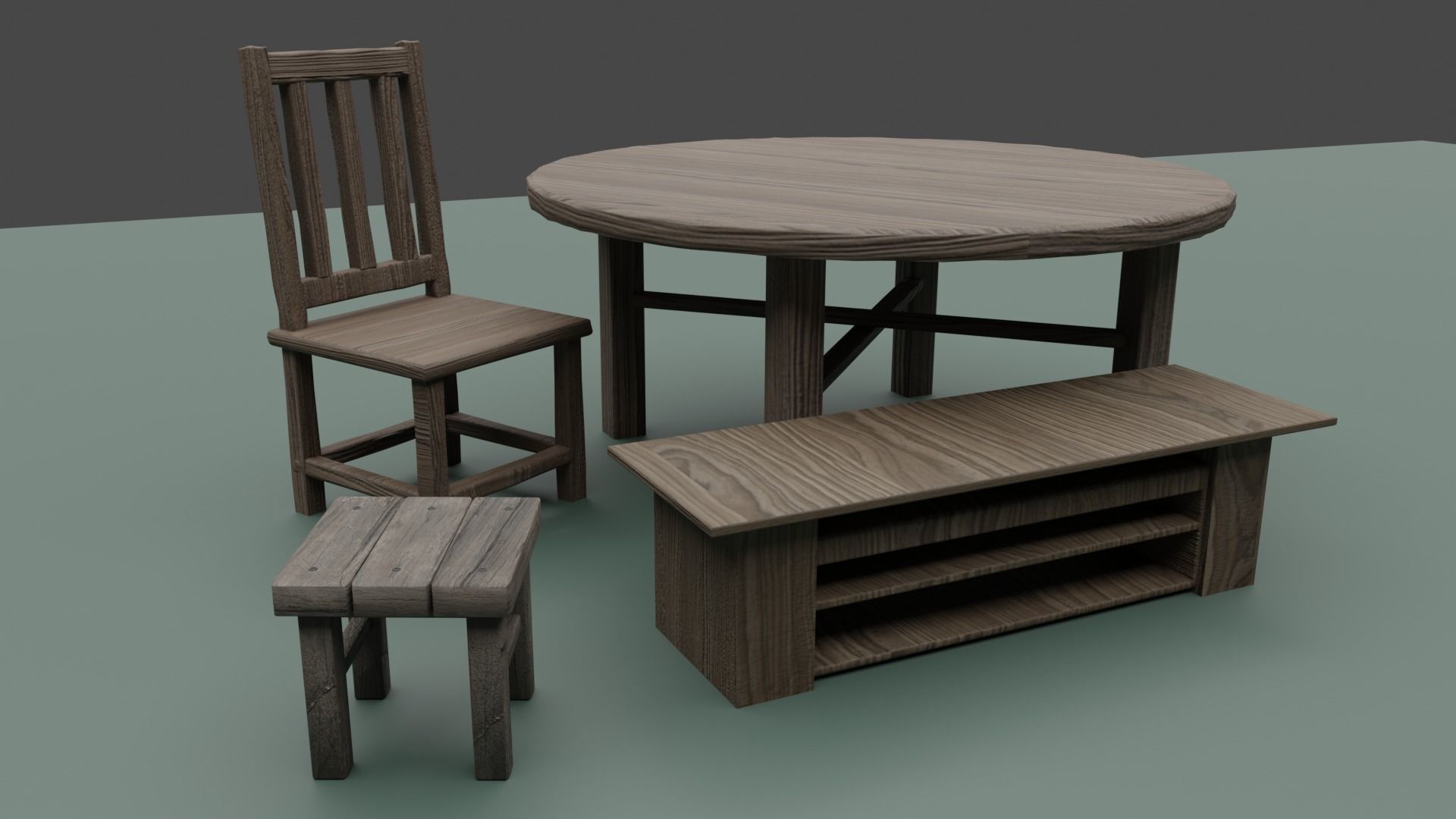 Medieval 51 Item Pack Detailed Free 3D model_7