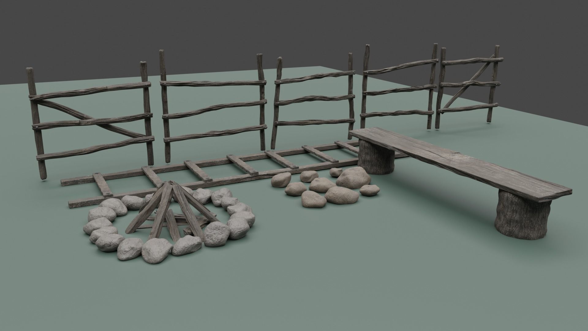 Medieval 51 Item Pack Detailed Free 3D model_5