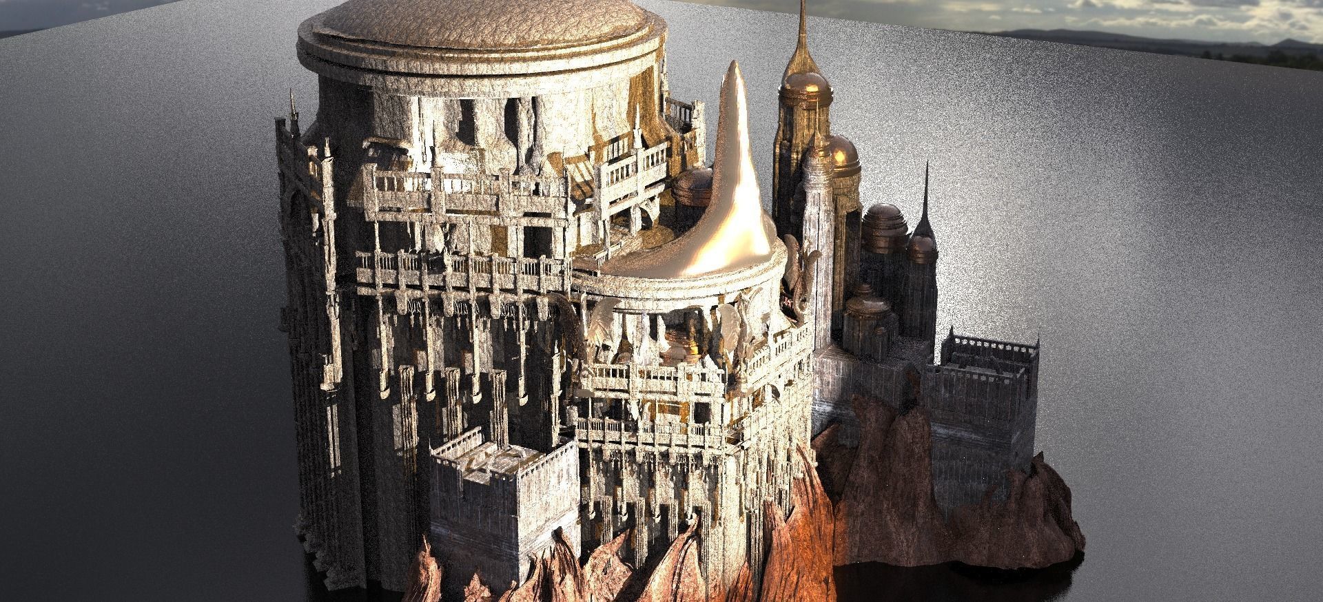 Eternos Inspired Stone Monuments 2 3D model_1