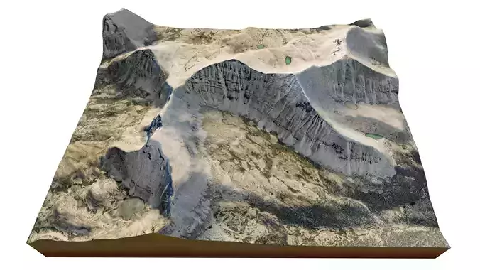 Kings Peak mount 3d terrain 3D model
