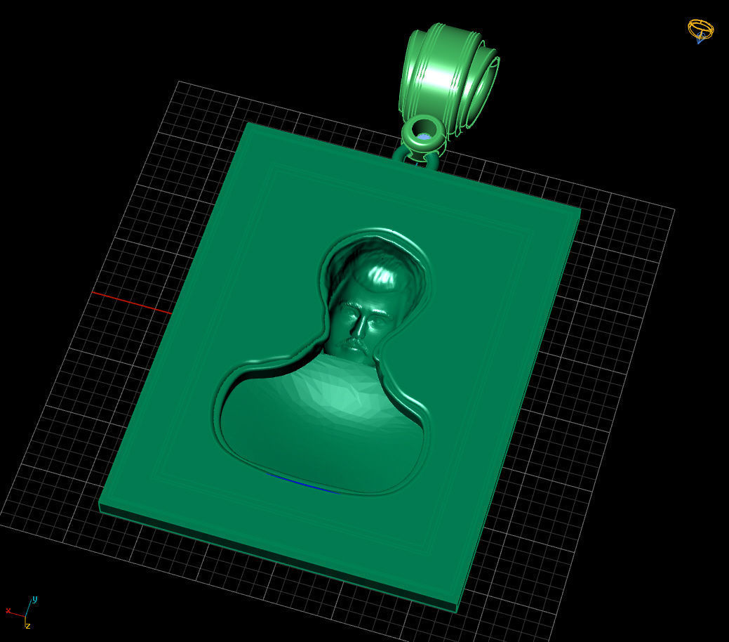 Jesus Malverde Narco Saint Sinaloa Pendant Diamond STL Model   3D print model_9