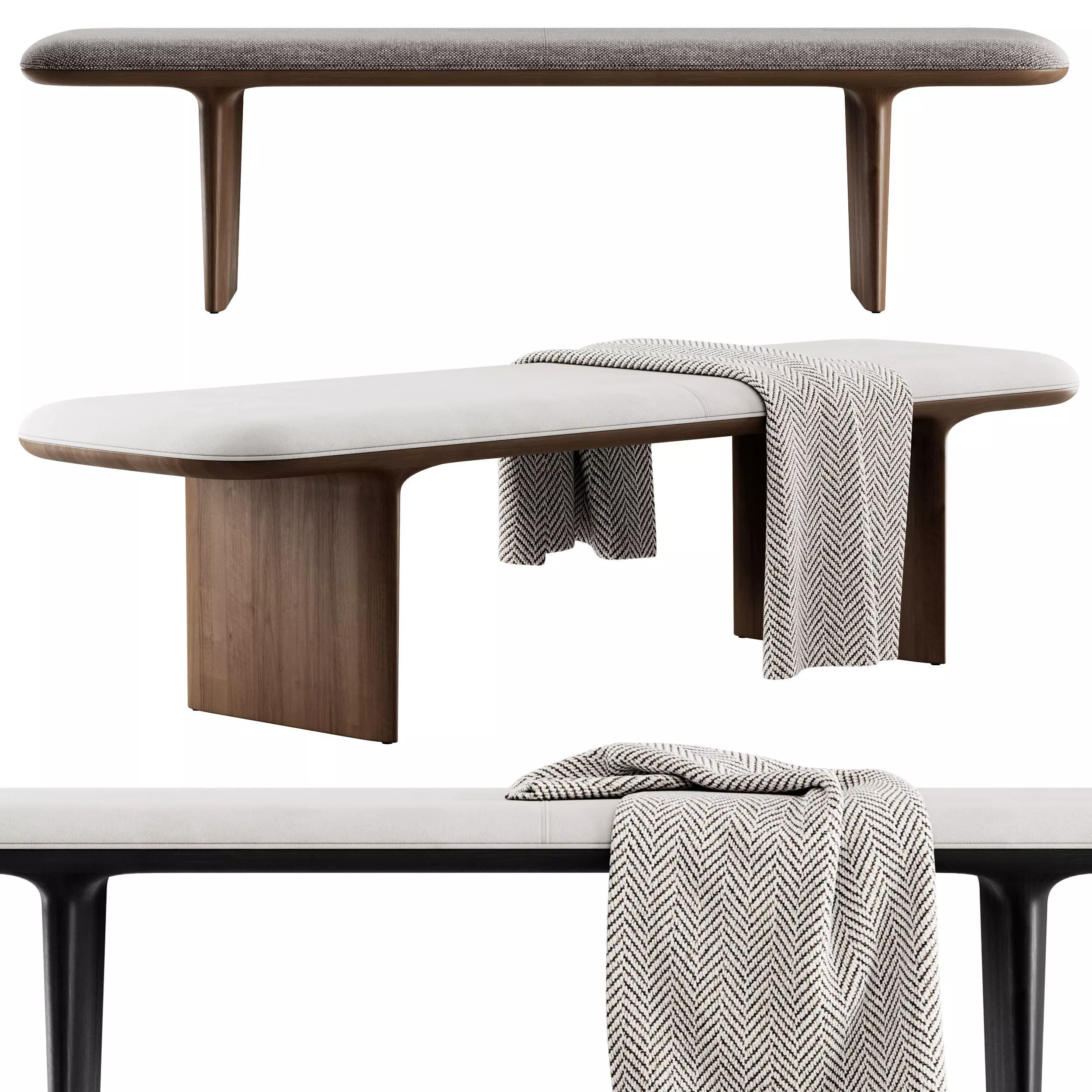 Catia Bench by Bernhardt Design 3D model_0