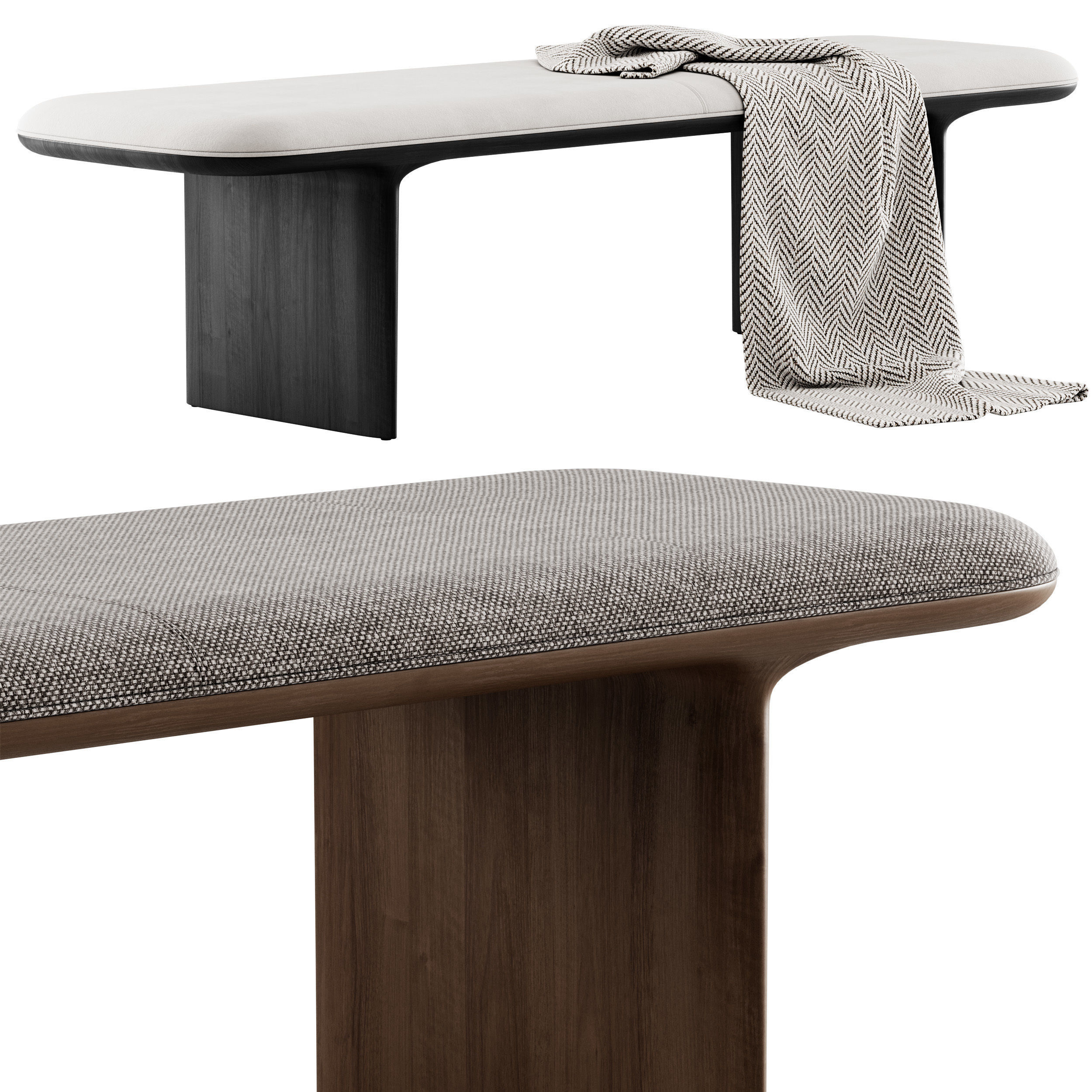 Catia Bench by Bernhardt Design 3D model_1