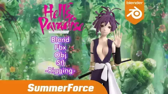Yuzuriha - Hells Paradise 3D model