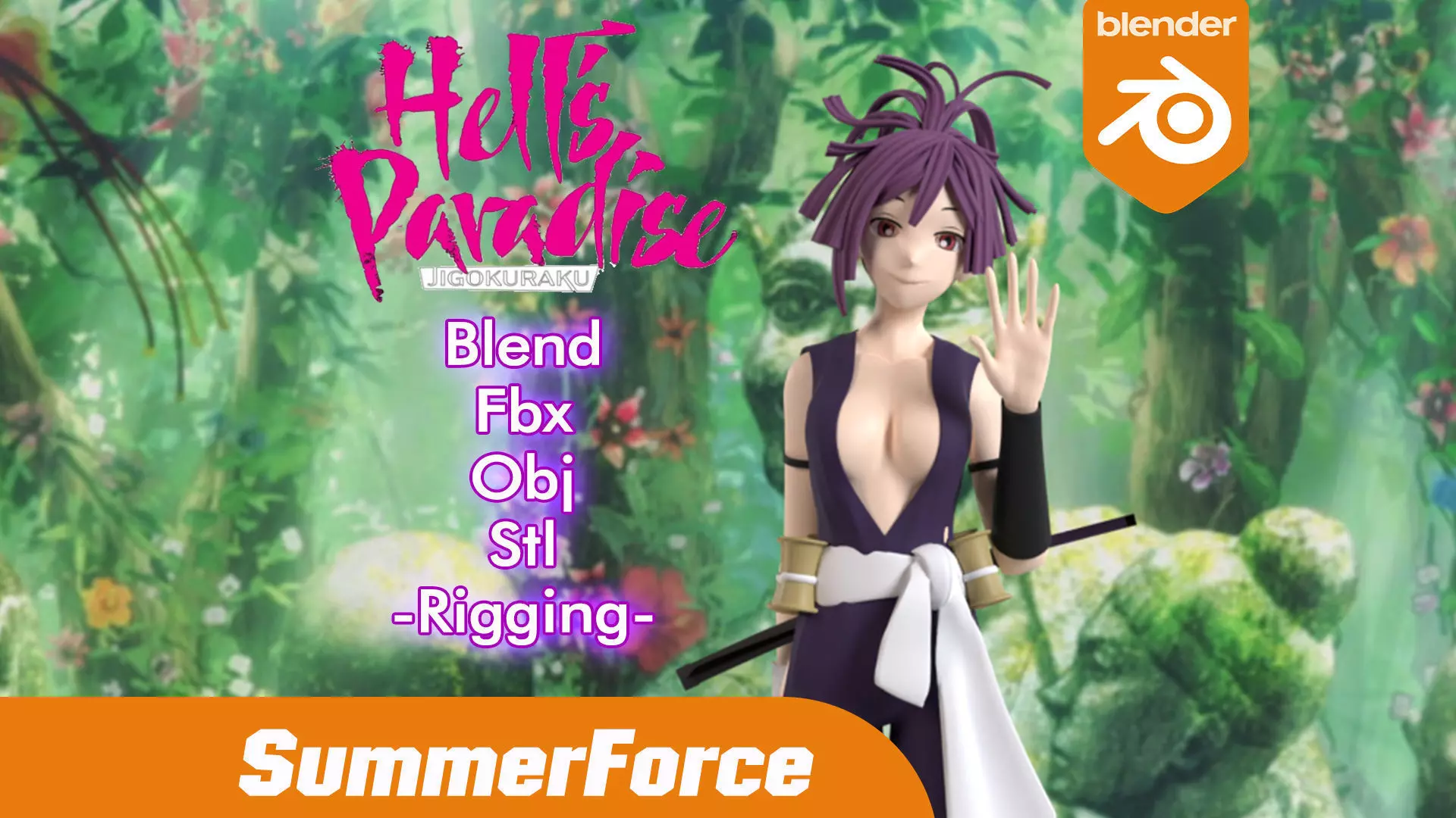 Yuzuriha - Hells Paradise 3D model_0