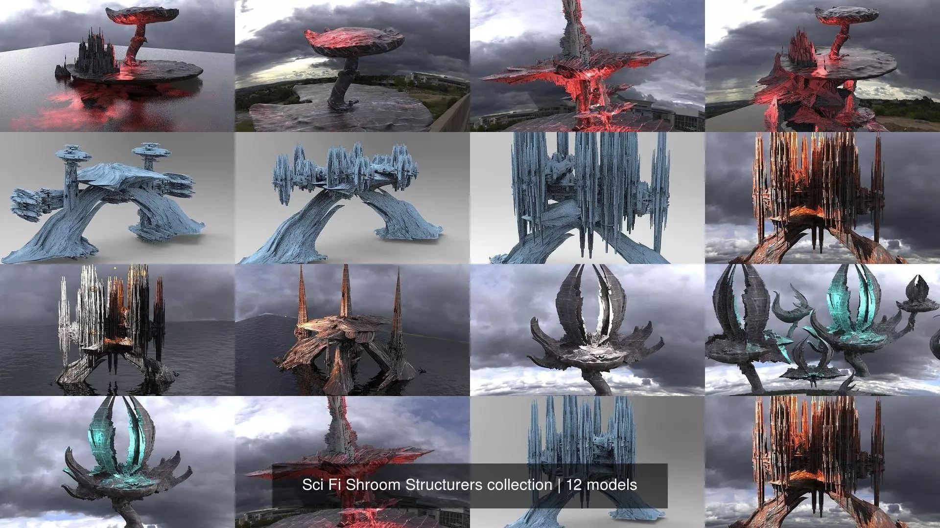 Sci Fi Shroom Structurers collection _0