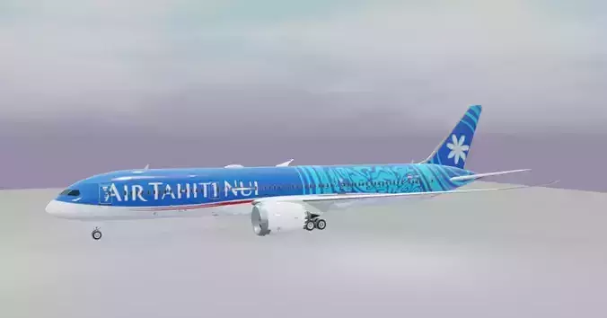 Air Tahiti Nui Boeing 787-9 dreamliner  Low-poly 3D model