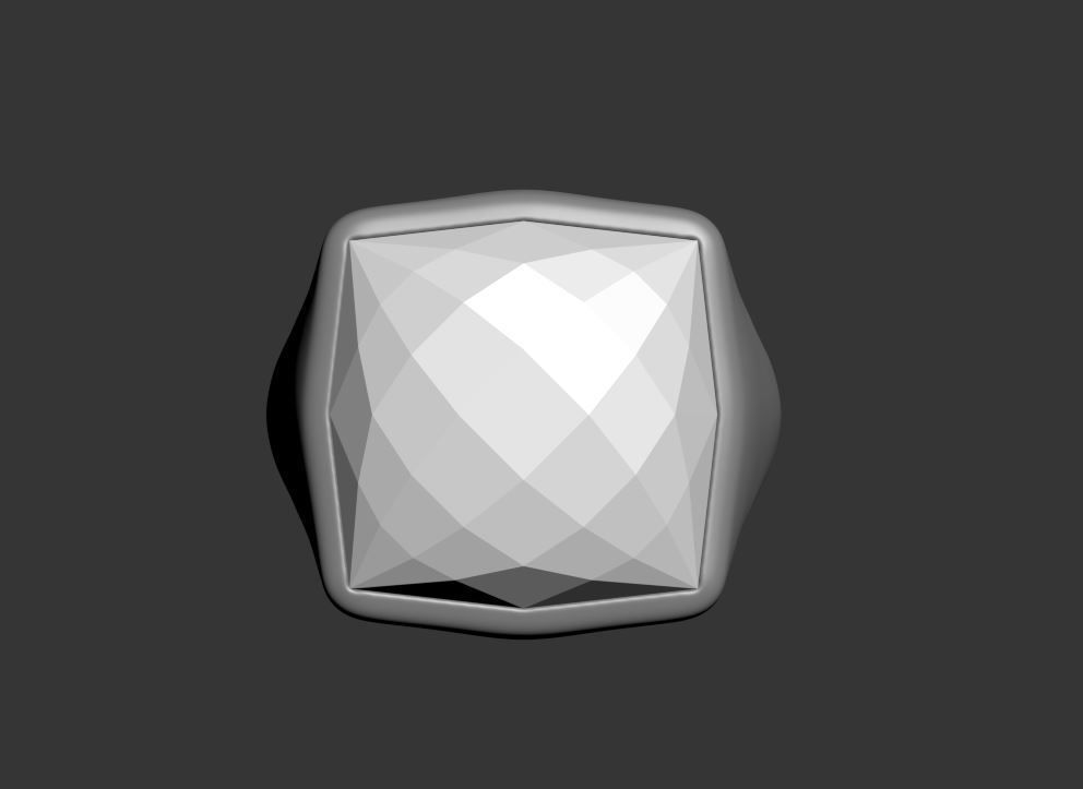 Square Ring 3D print model_2