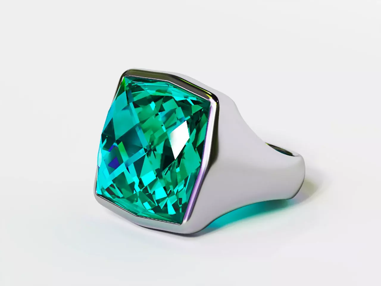 Square Ring 3D print model_0