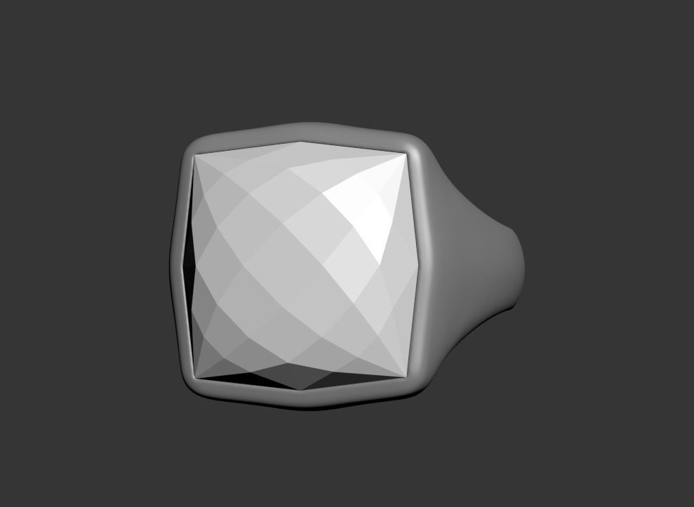 Square Ring 3D print model_3